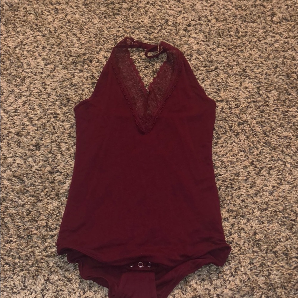 Maroon American Eagle Bodysuit